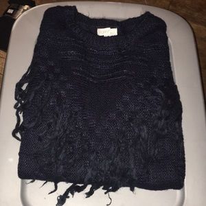 Navy Fringed sweater from Forever 21